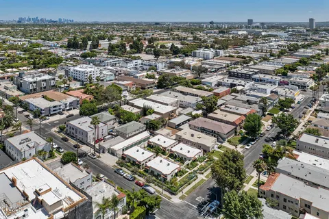 an aerial view of a city