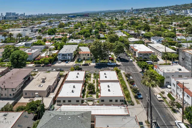 an aerial view of a city