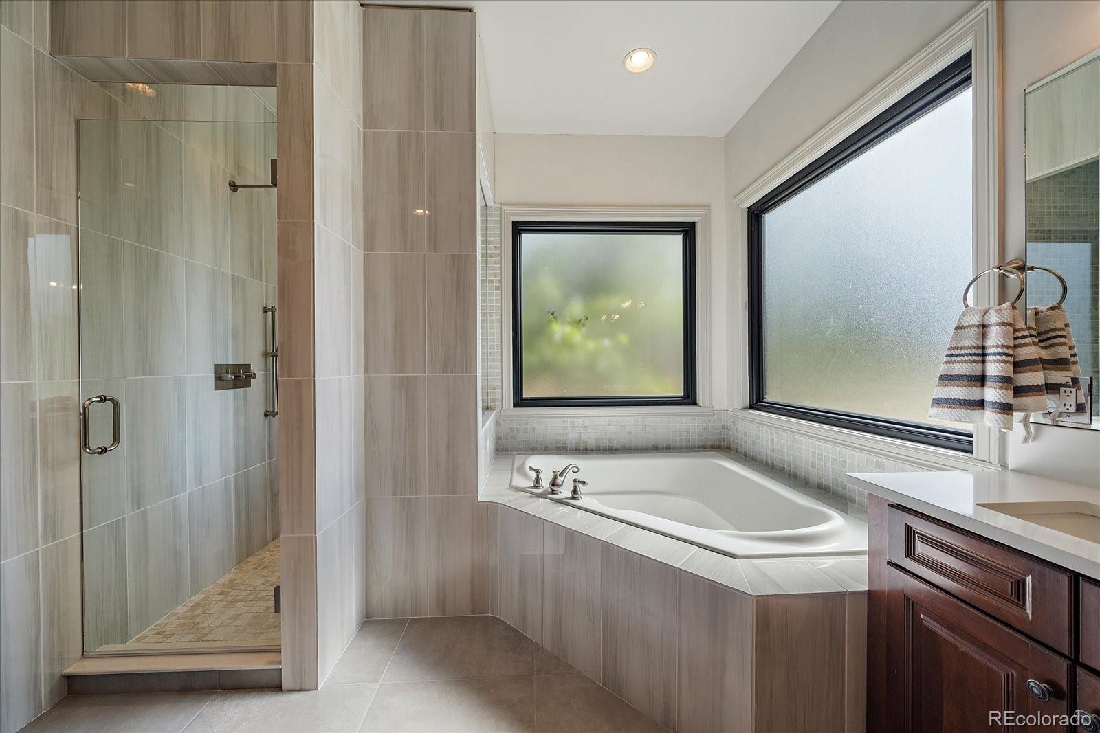 20132 East Shady Ridge Road Parker, CO 80134 - Photo 14 of 36 a bathroom with a sink and a mirror