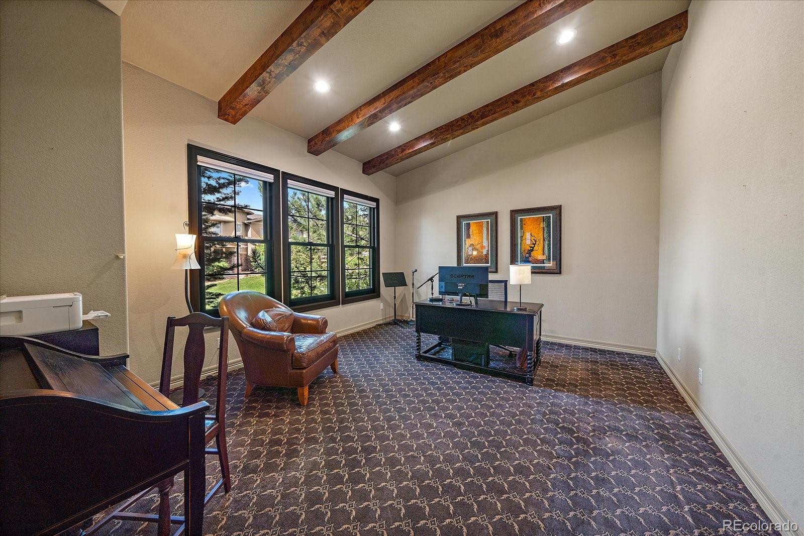 20132 East Shady Ridge Road Parker, CO 80134 - Photo 3 of 36 a living room with furniture a piano and a window