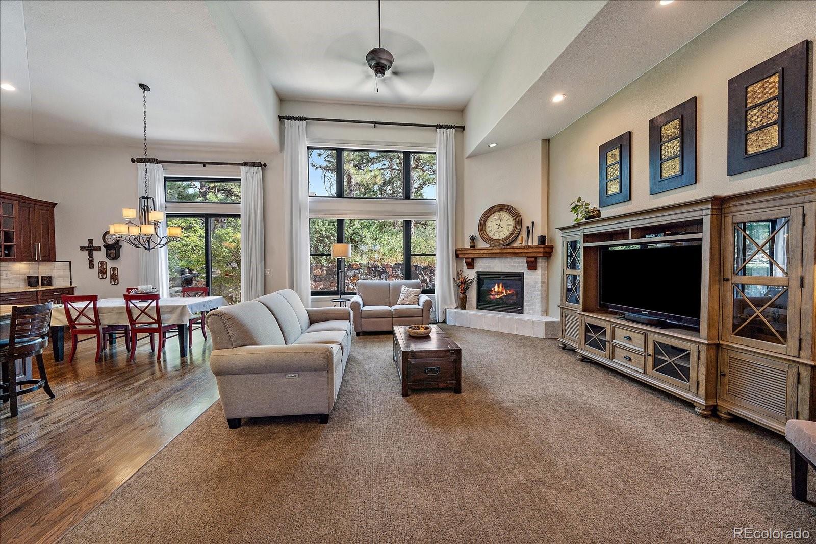 20132 East Shady Ridge Road Parker, CO 80134 - Photo 7 of 36 a living room with furniture and a flat screen tv