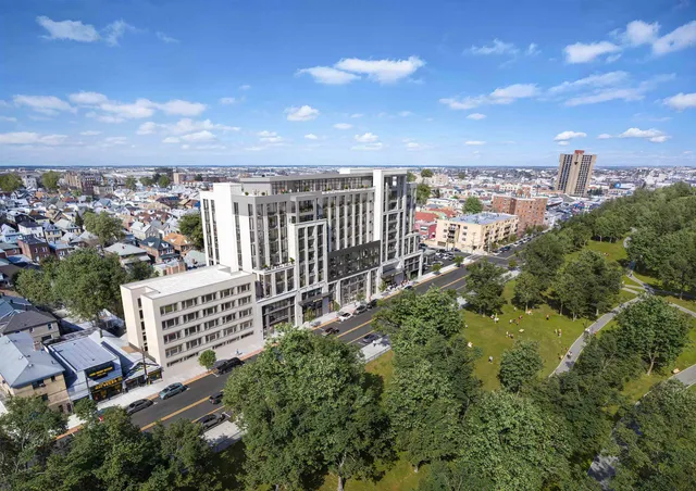 an aerial view of multiple house