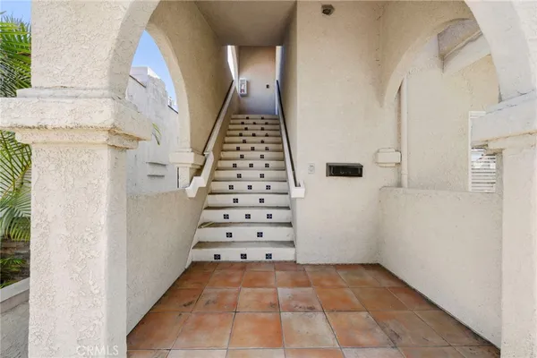 a view of an entryway with staircase