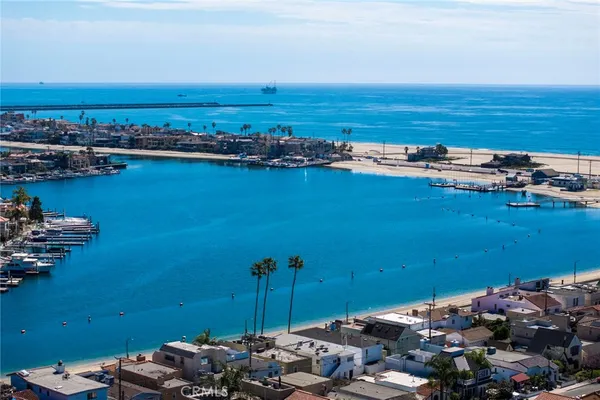 a view of a ocean and city