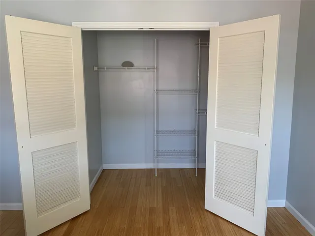 a view of wooden closet