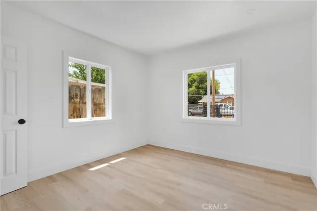 an empty room with a window