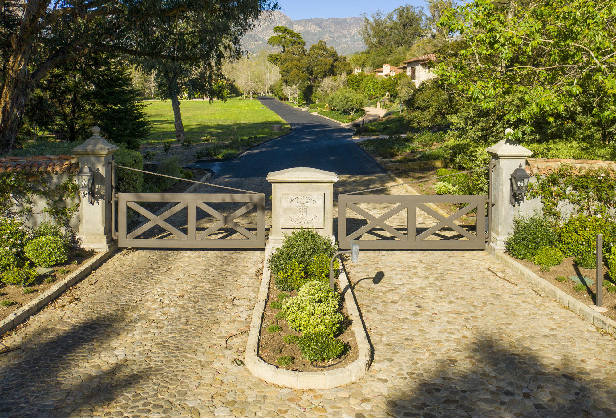 2020 Creekside Road Montecito, CA 93108 - Photo 2 of 29 Gated Entrance to