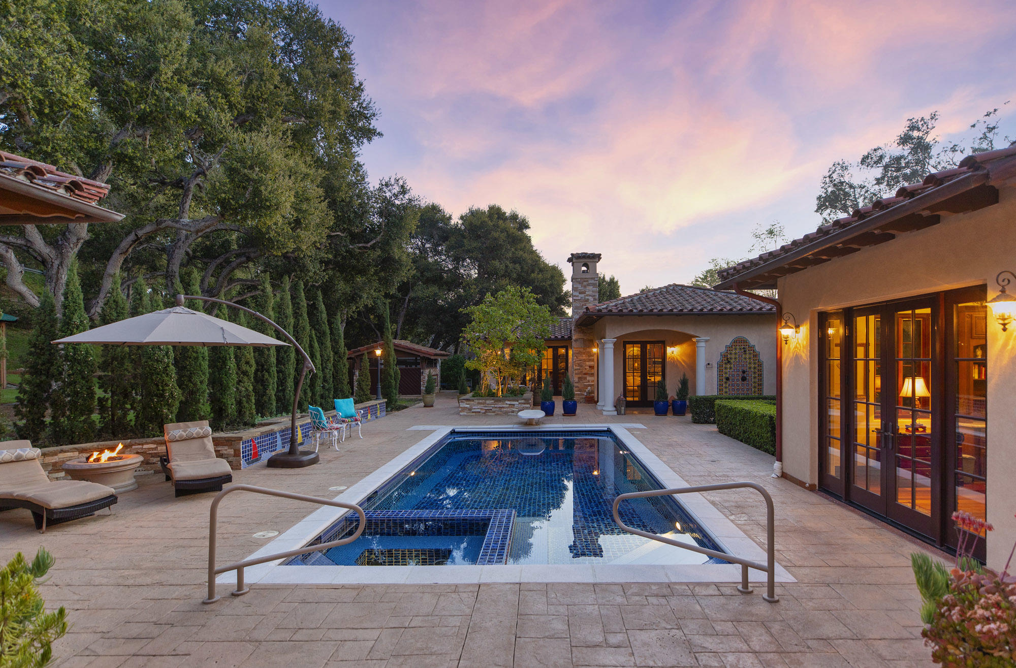 2020 Creekside Road Montecito, CA 93108 - Photo 4 of 29 Pool & lounging area