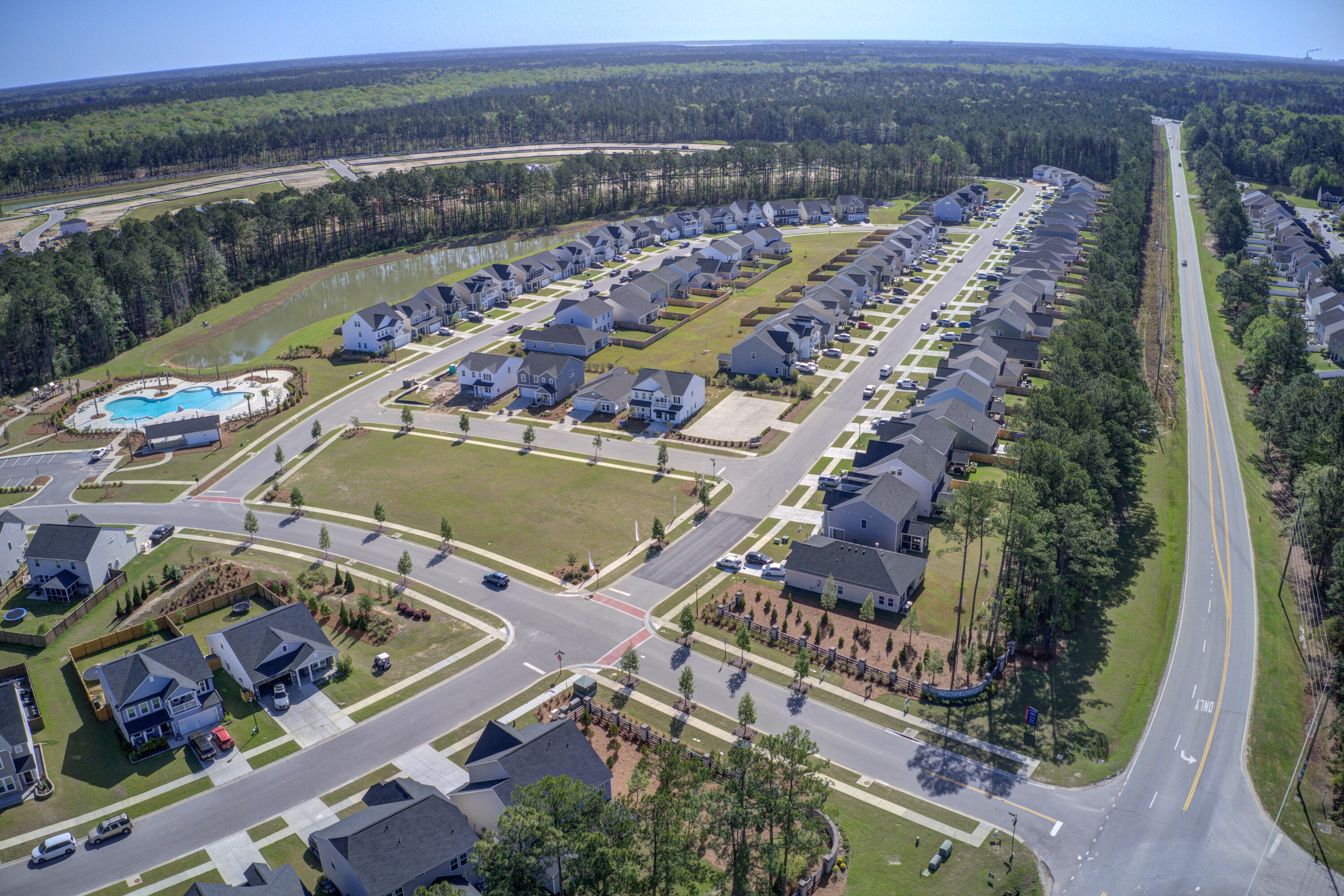 424 Water Orchid Way Moncks Corner, SC 29461 - Photo 41 of 44 Neighborhood Entry Aerial
