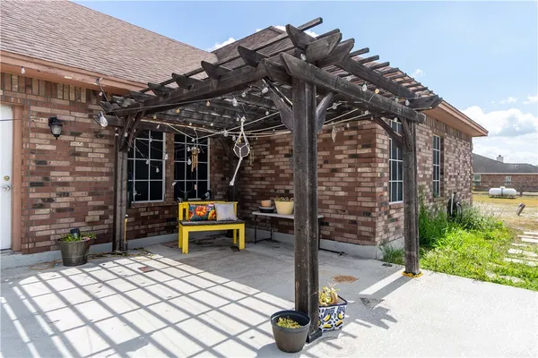 a view of outdoor space with seating area