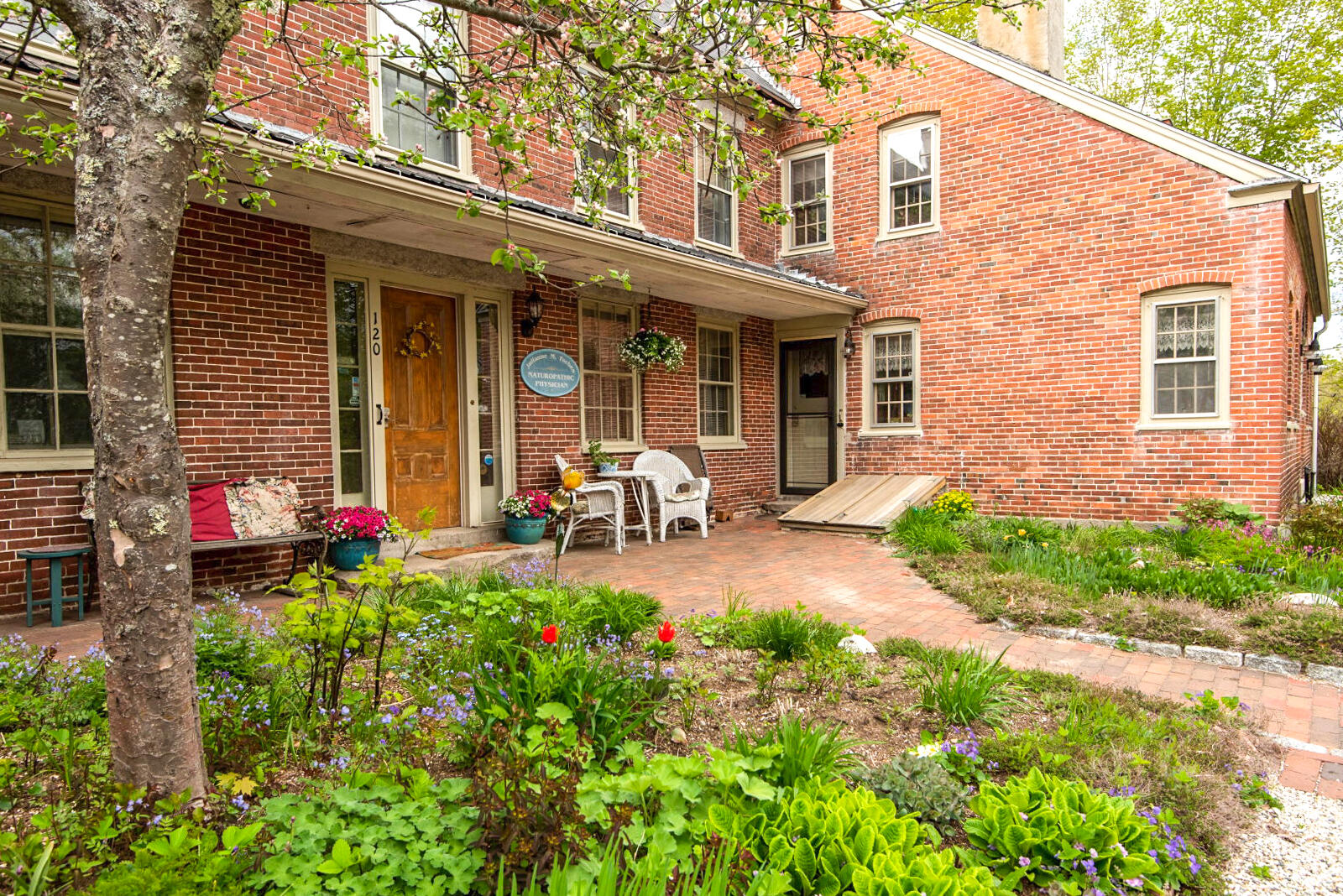 120 North Bridgton Road Bridgton, ME 04009 - Photo 63 of 89 Front Courtyard & 60' covered porch
