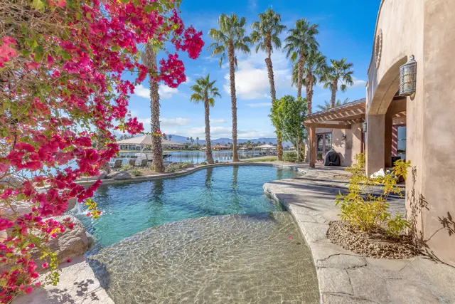a view of a lake with houses