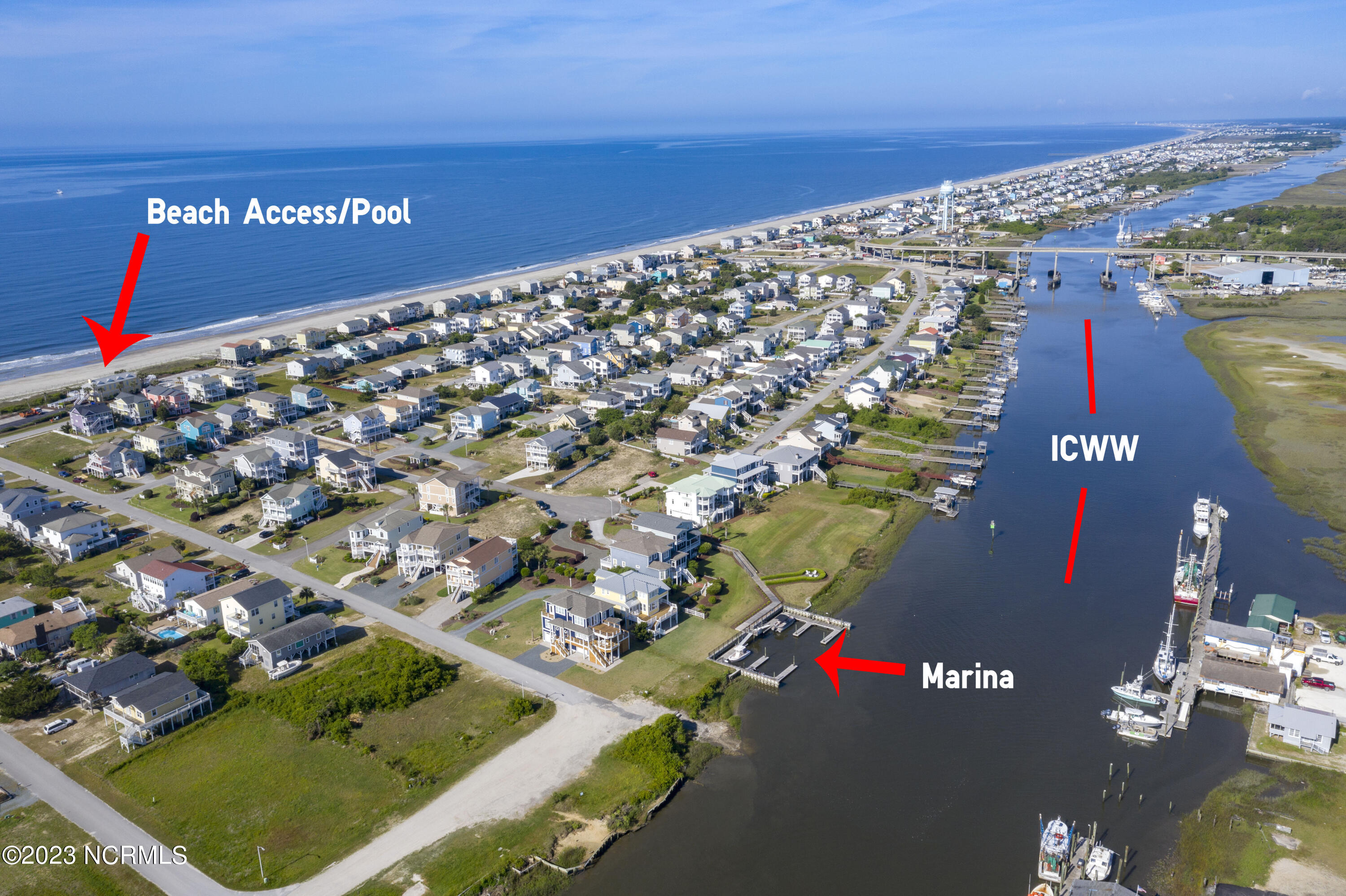 1620 Goley Hewett Road Southeast, Unit 105 Bolivia, NC 28422 - Photo 36 of 57 Seaside marina and beach club aerial - C