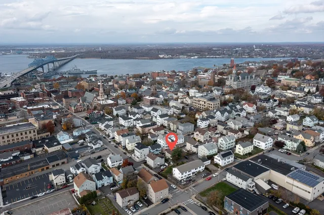 an aerial view of a city