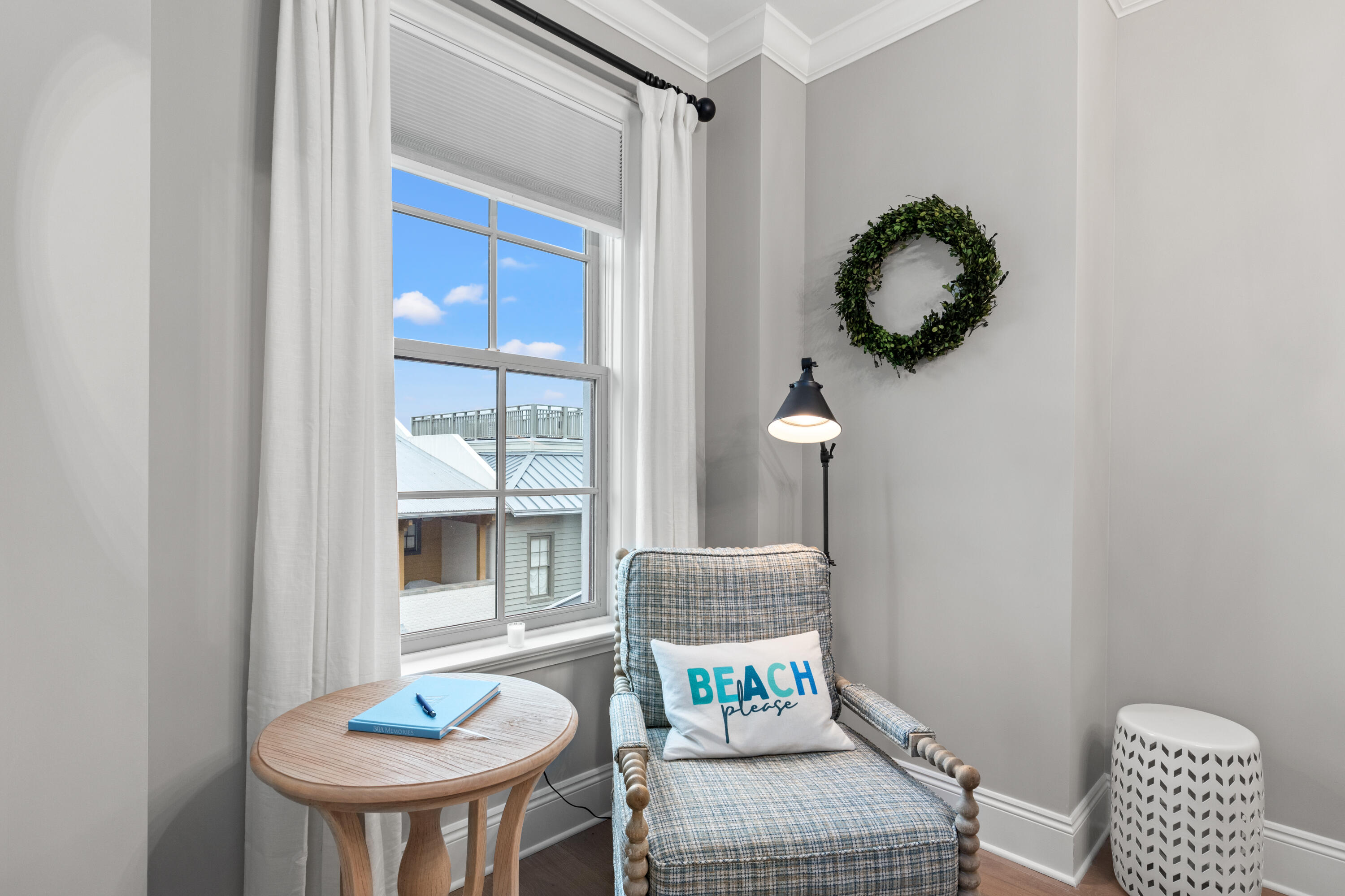 46 North Barrett Square, Unit 401 Inlet Beach, FL 32461 - Photo 19 of 34 a bedroom with a table and a chair