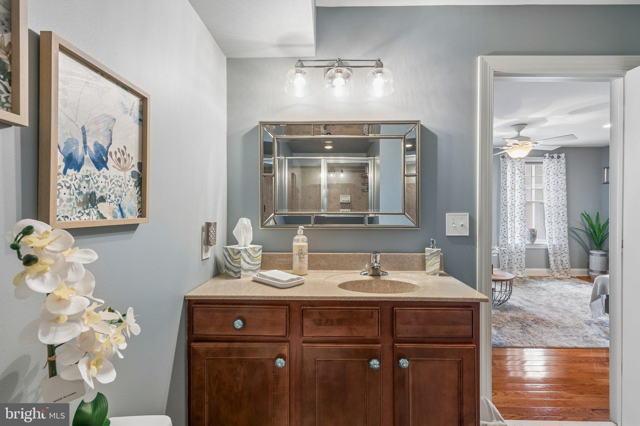 852 Independence Court Philadelphia, PA 19147 - Photo 21 of 31 a bathroom with a sink vanity and a mirror