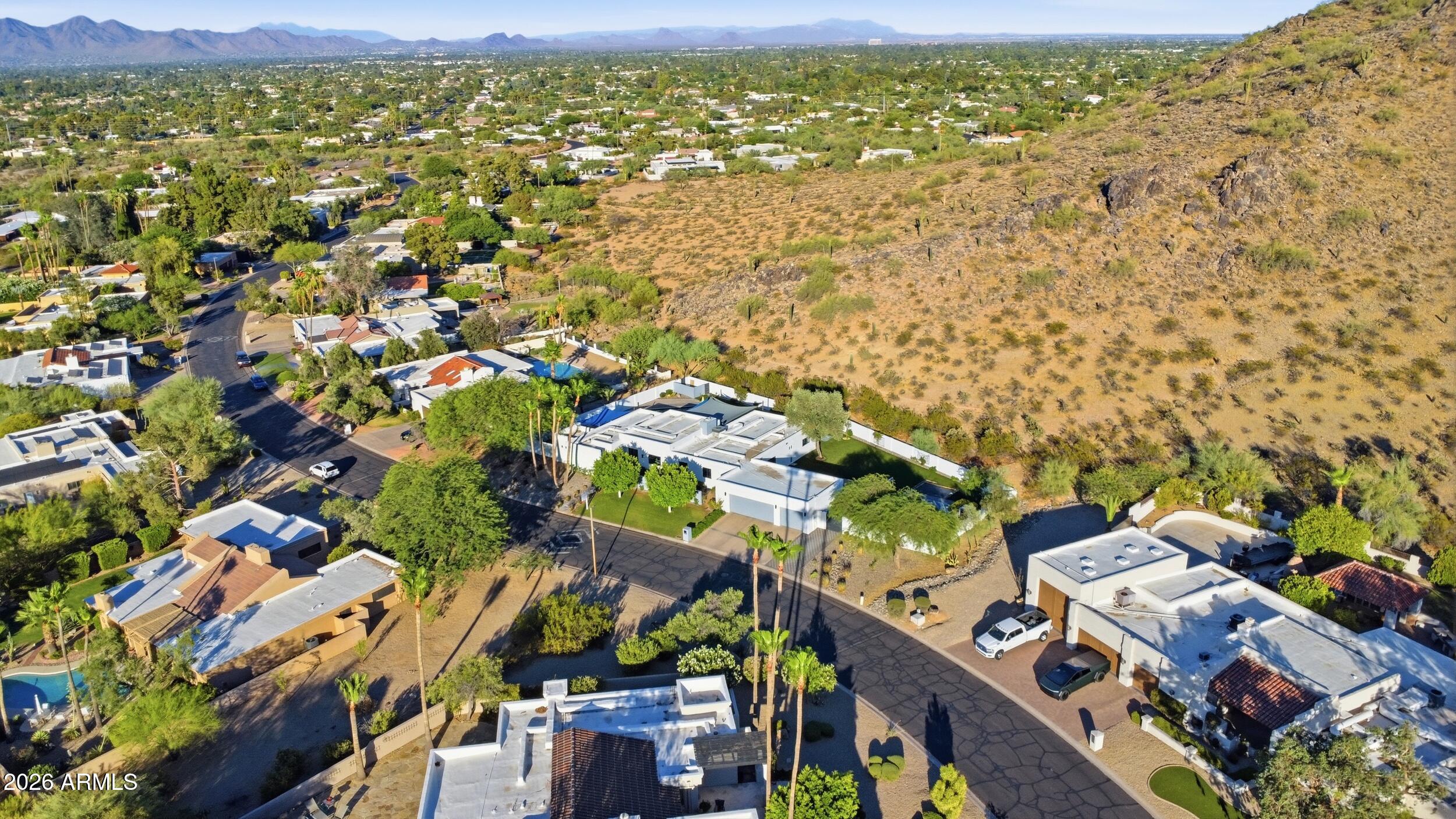 4417 East Mountain View Road Phoenix, AZ 85028 - Photo 40 of 41 an aerial view of residential houses with outdoor space