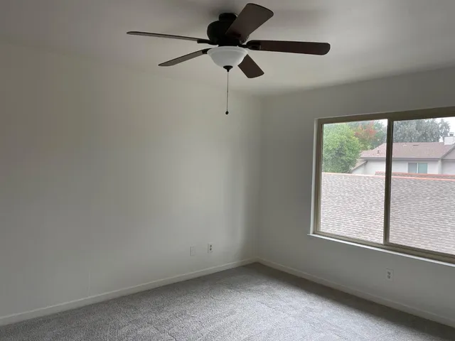 an empty room with a window