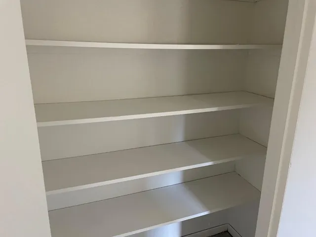 a close view of closet