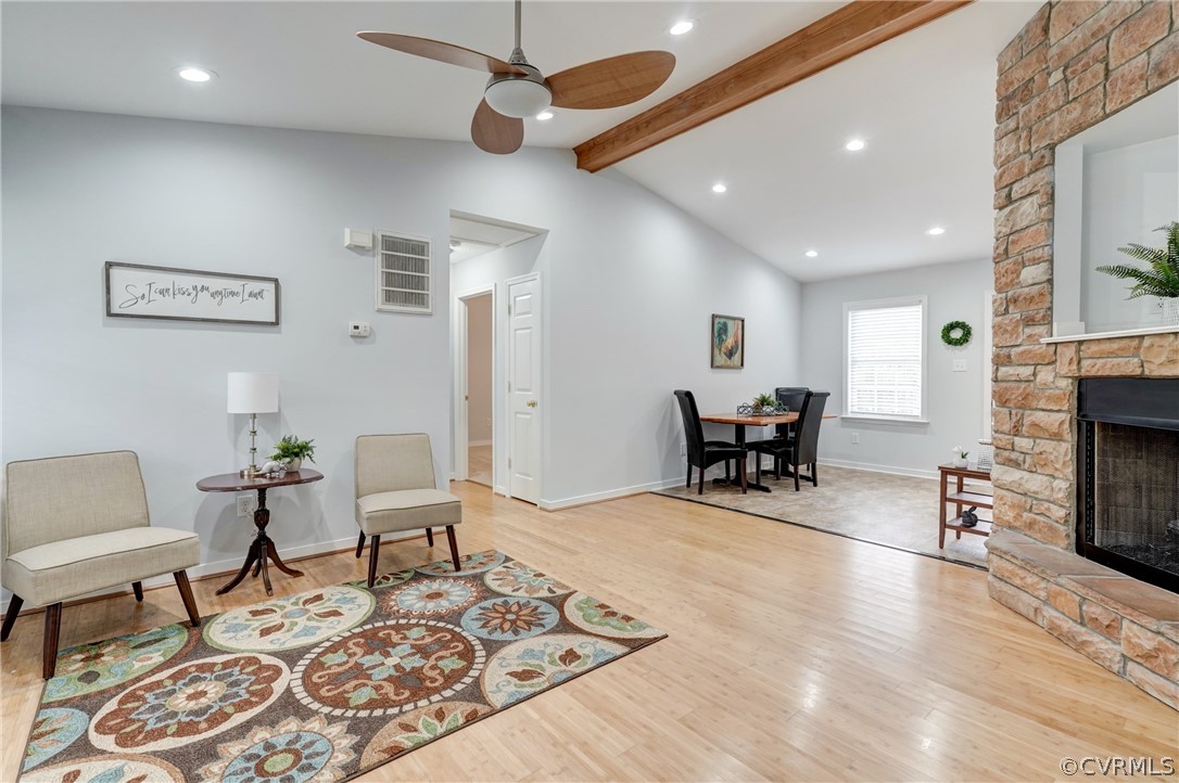11627 Coalboro Road Chesterfield, VA 23838 - Photo 2 of 28 Family Room w/Wood Beam in Ceiling