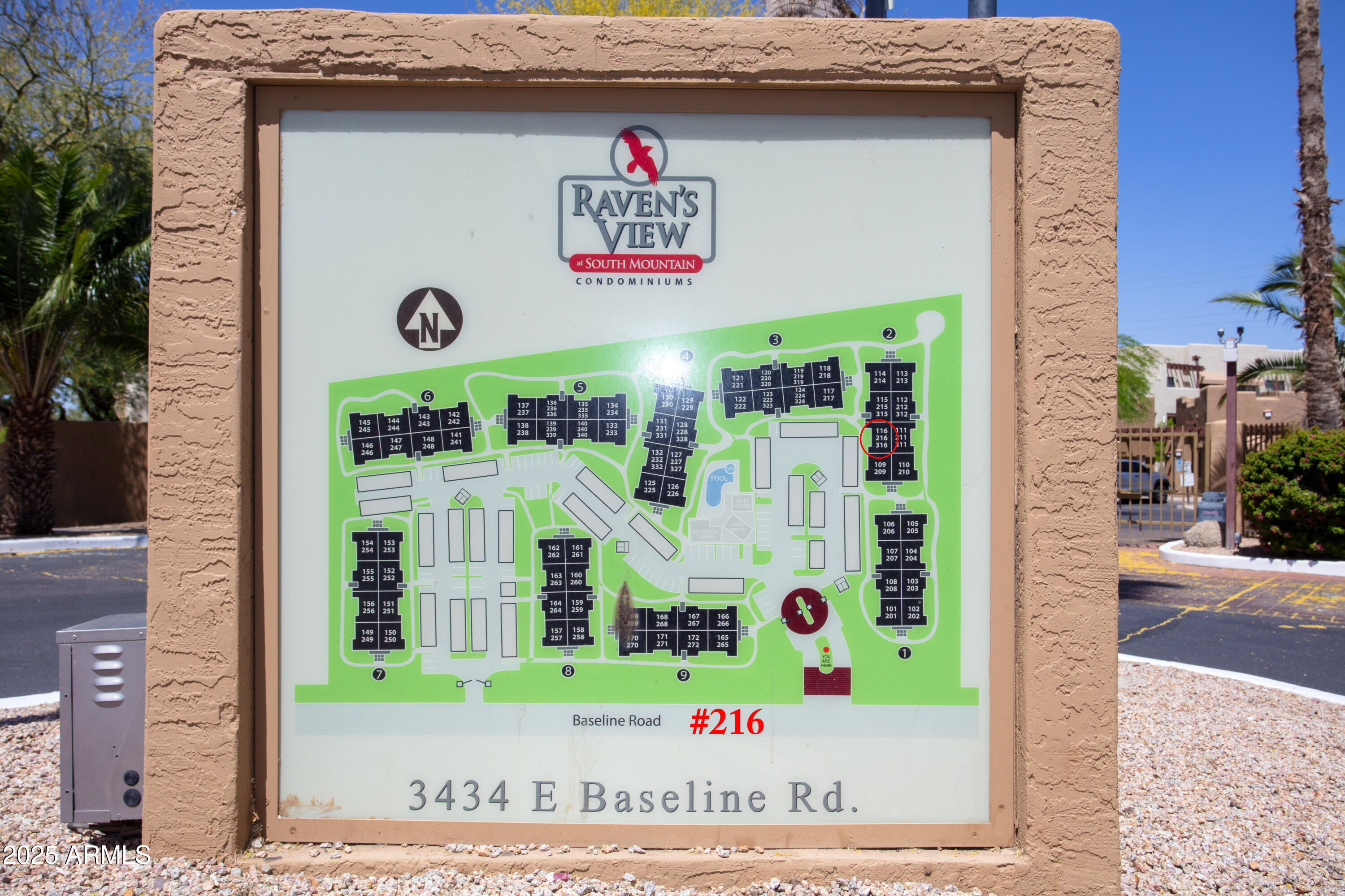 3434 East Baseline Road, Unit 216 Phoenix, AZ 85042 - Photo 3 of 38 03 Raven Condo Map