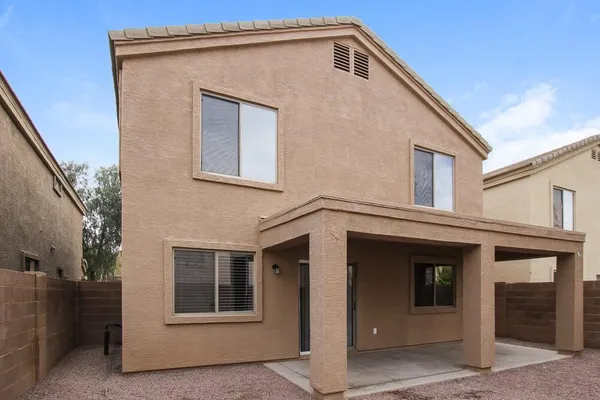 a front view of a house