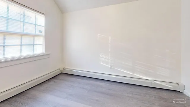 an empty room with a window