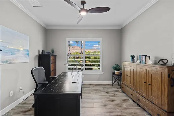 a room with furniture and windows