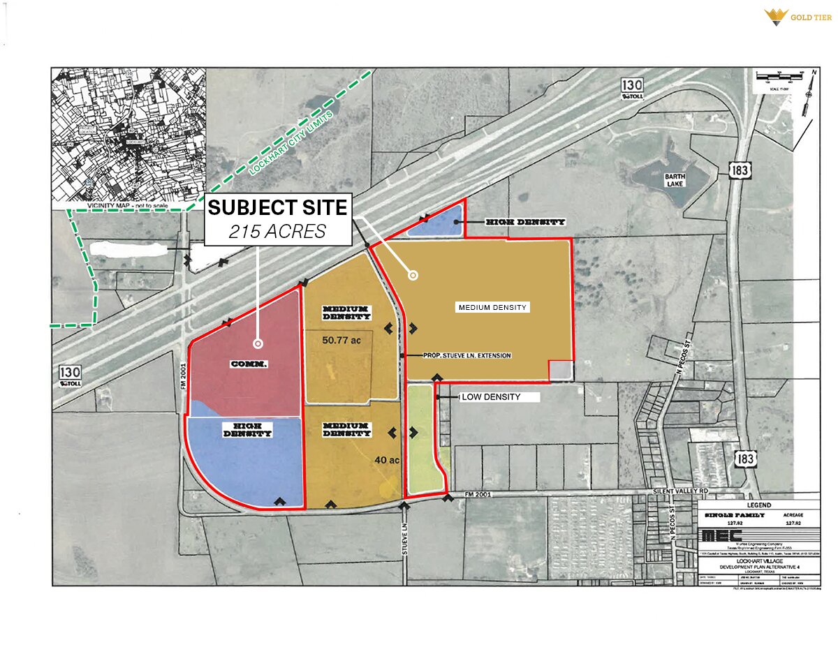 1107 Silent Valley Road Lockhart, TX 78644 - Photo 9 of 12 Development Plan Alternative. Illustrating property subdivision and density allocations for the subject site
