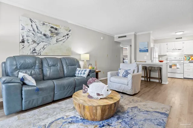 a living room with furniture and a couch