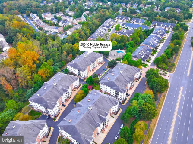 an aerial view of a city