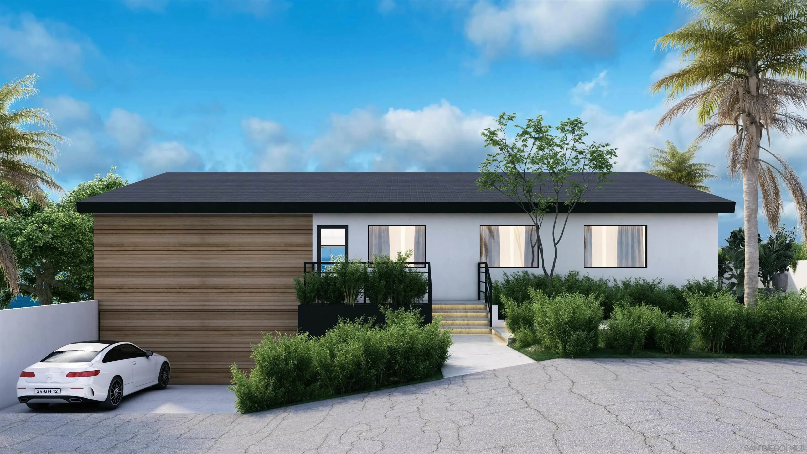 856 La Jolla Rancho Road La Jolla, CA 92037 - Photo 3 of 18 a front view of a house with a garden