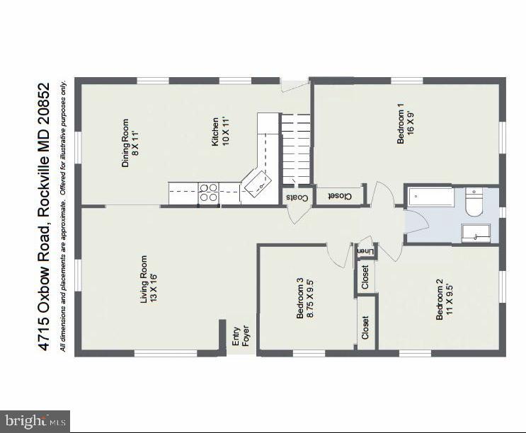 4715 Oxbow Road Rockville, MD 20852 - Photo 36 of 36 Floor Plan Sketch