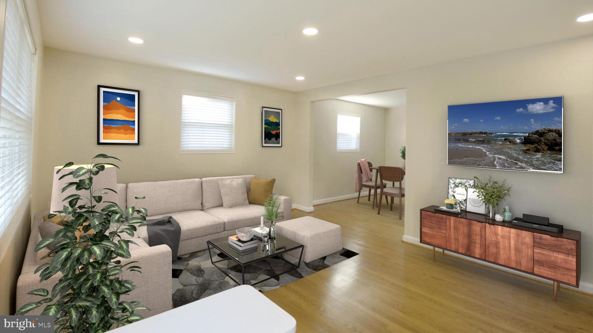 4715 Oxbow Road Rockville, MD 20852 - Photo 5 of 36 Living Room and Dining Room Virtual Staging