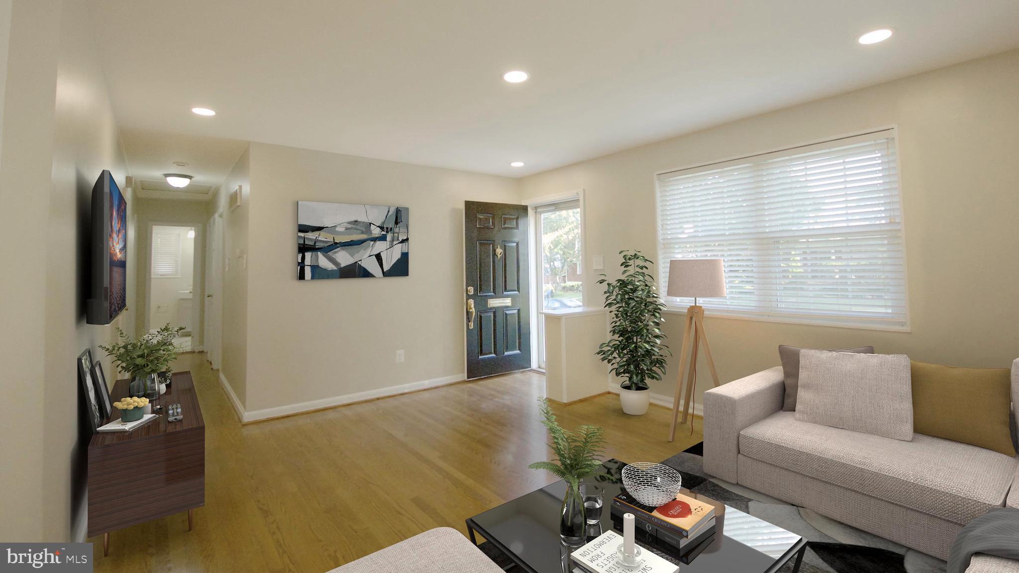 4715 Oxbow Road Rockville, MD 20852 - Photo 7 of 36 Living Room and Hall Virtual Staging
