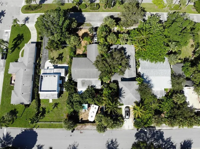 an aerial view of multiple house