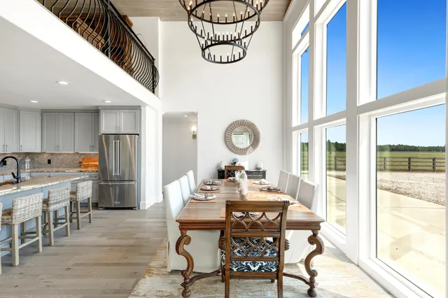 a view of a house with patio front of house