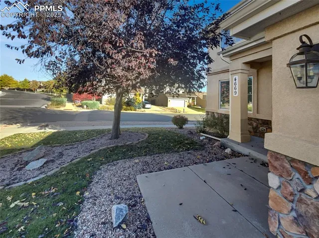 a view of a house with backyard and garden