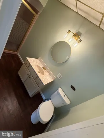 a bathroom with a toilet