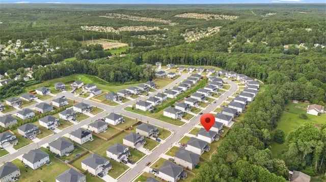 a view of outdoor space with garden and entertaining space