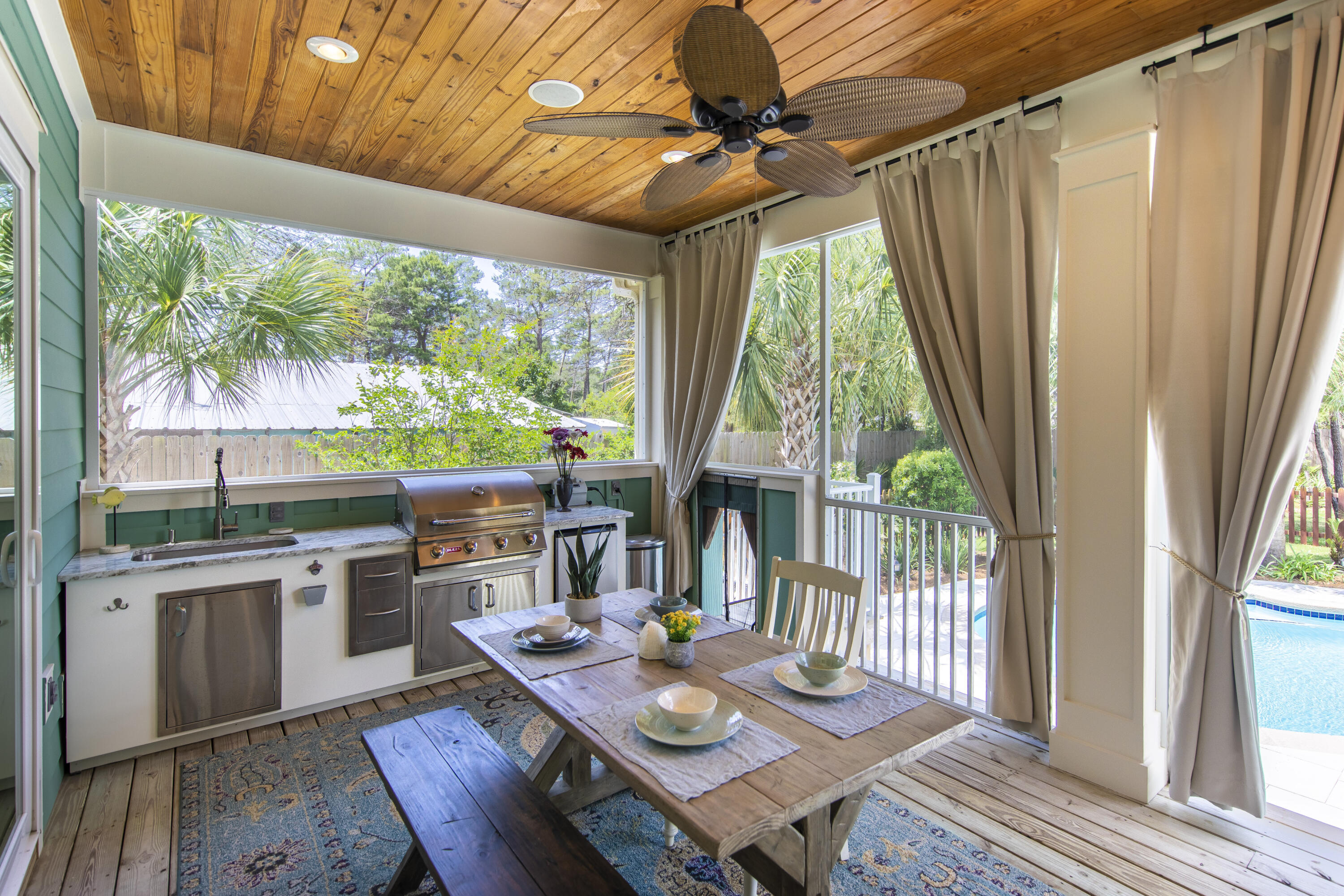 491 North Orange Street Inlet Beach, FL 32461 - Photo 35 of 65 a view of a dining room with furniture window and outside view