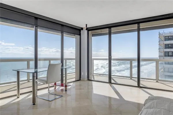 a view of beach and ocean