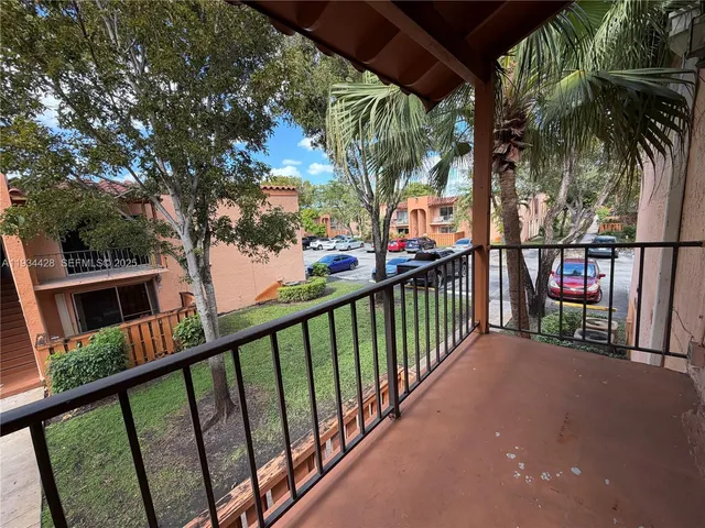 a view of a pathway of a balcony