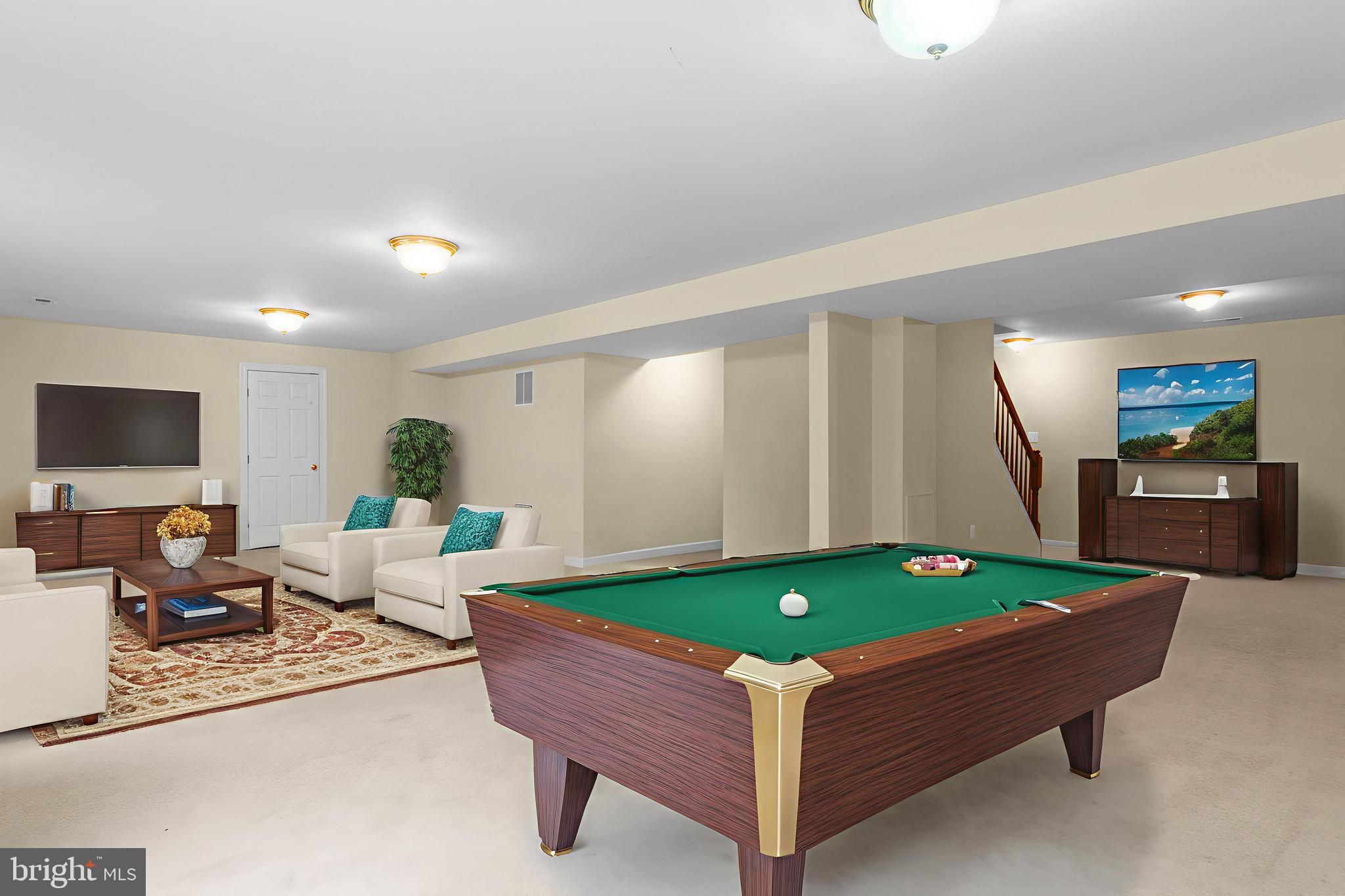 4615 Brightwood Road Olney, MD 20832 - Photo 33 of 45 a room with pool table and windows