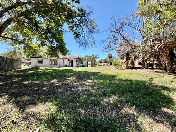 a view of yard with trees