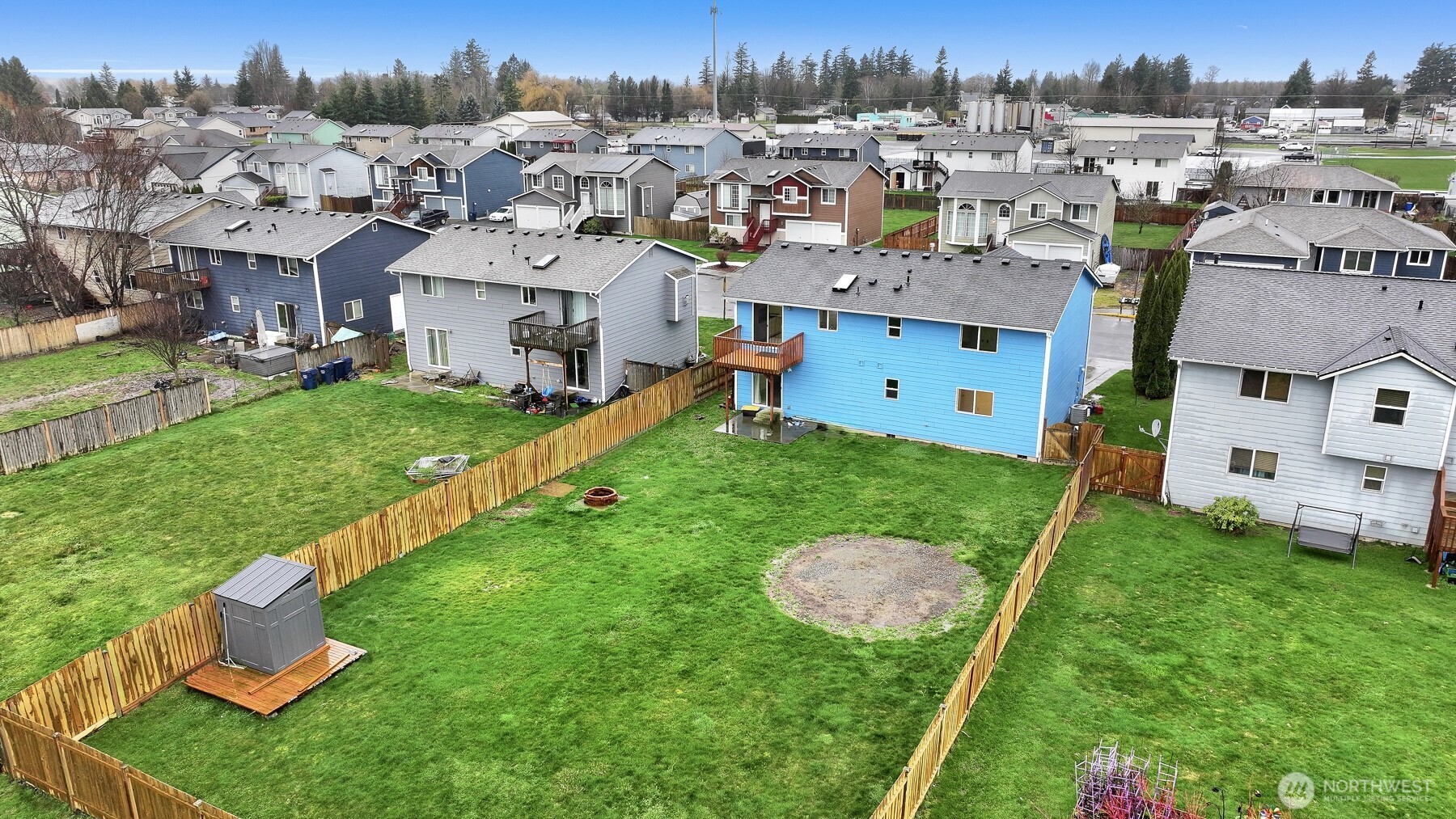 512 Allison Way Nooksack, WA 98276 - Photo 36 of 37 an aerial view of residential houses with outdoor space and street view