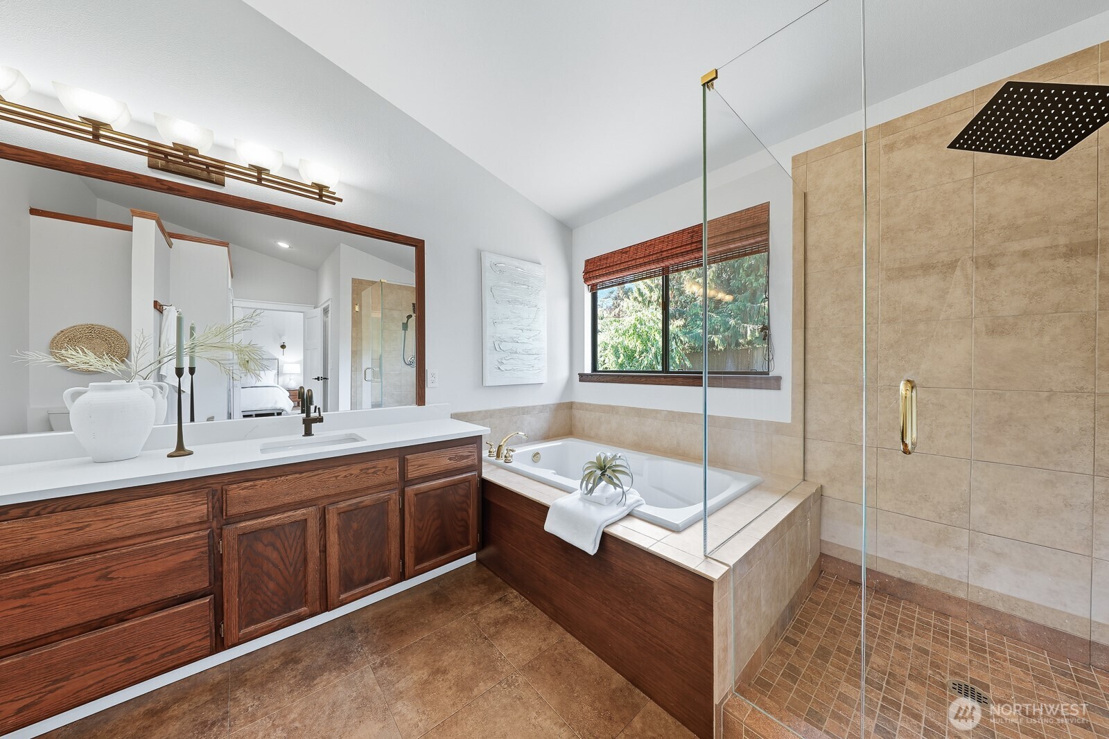 2750 214th Street Southwest Brier, WA 98036 - Photo 24 of 39 a bathroom with a tub sink and mirror