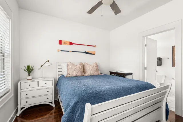 a kitchen with a potted plant on the counter