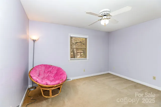 a view of a room with a chandelier