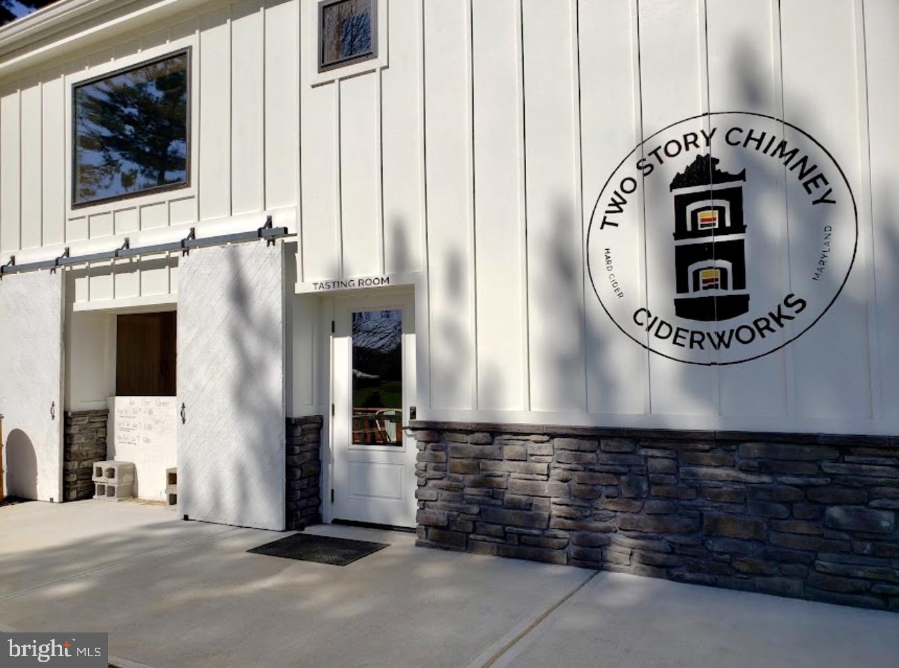 a front view of a house with entrance